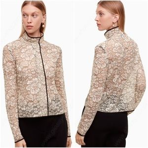 Aritzia Babaton Lace Blouse XS Black